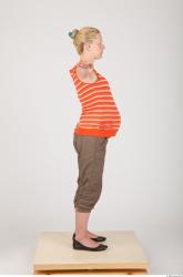 Whole Body Woman T poses Casual Pregnant Studio photo references